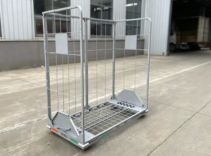 Finished roll container outside the plant before export packing