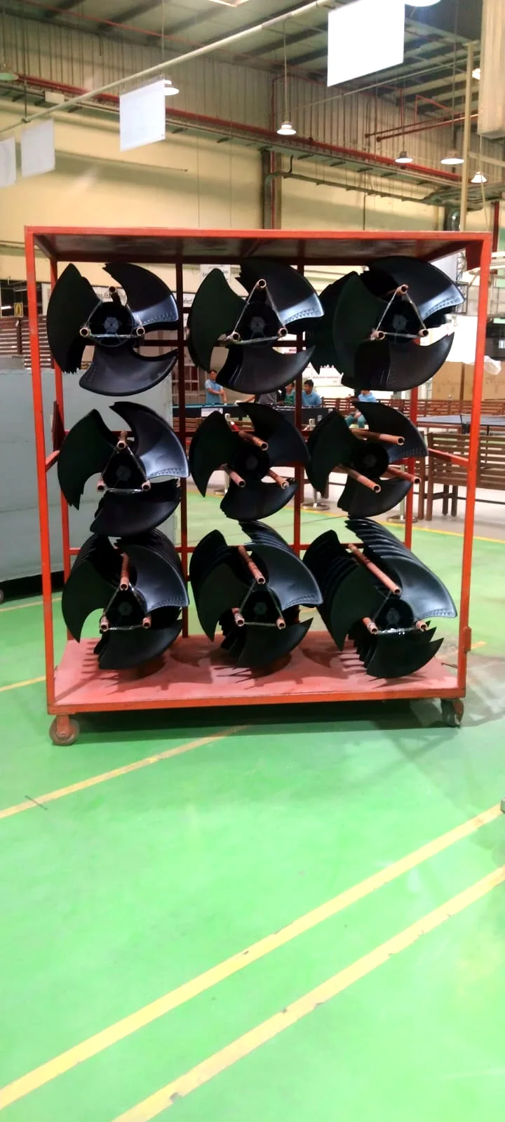 Custom welded rack trolley built for long formed parts