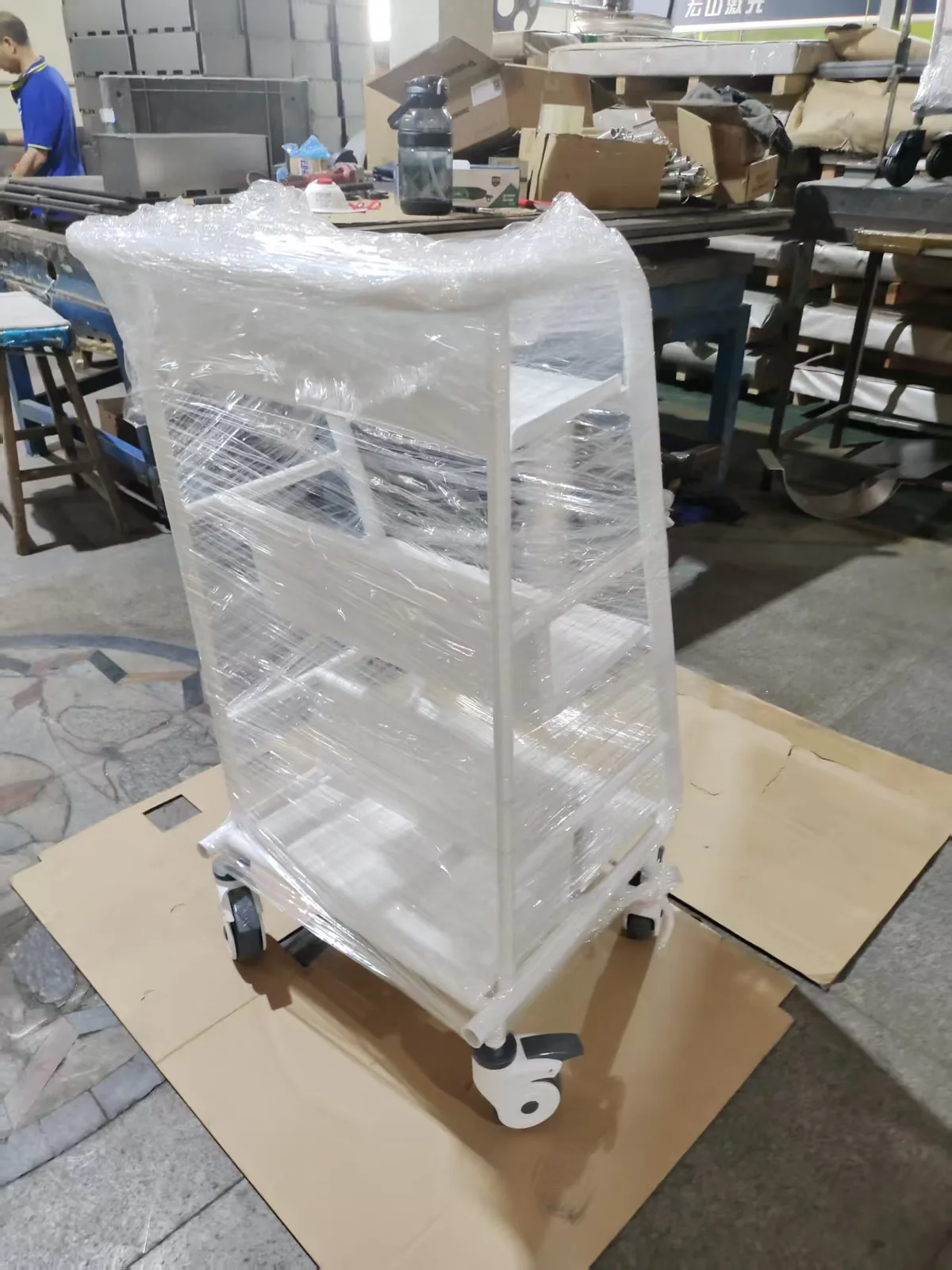 Batch of finished carts packed for a repeat order